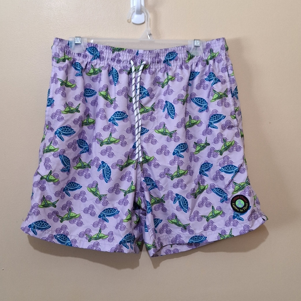 Island Planet Sea Turtle Swim Trunks